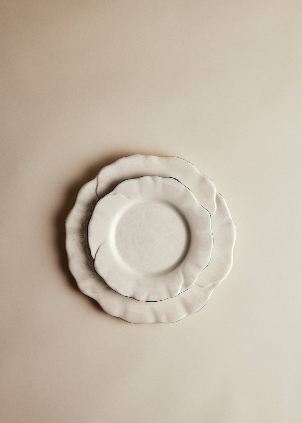 Set de 4 assiettes à dessert - Barcarolle - Bleu Vintage
