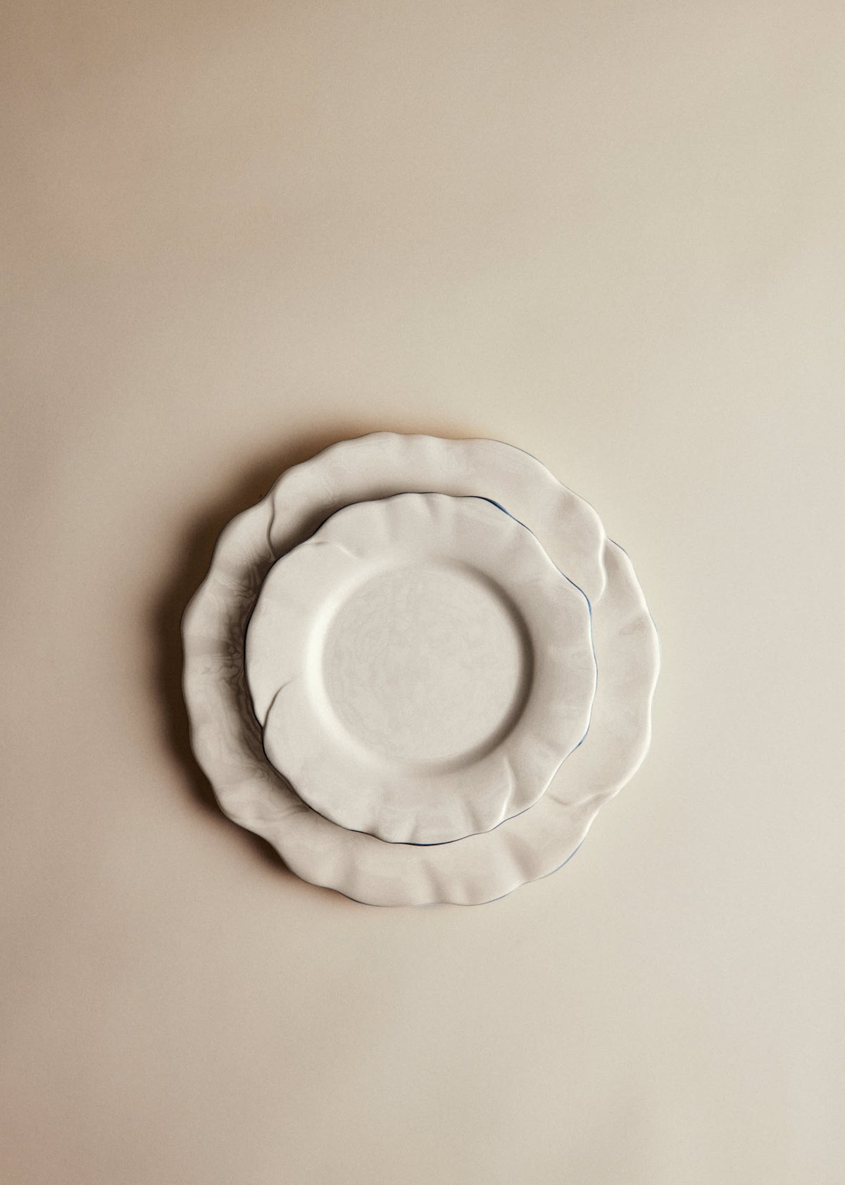 Set de 4 assiettes à dessert - Barcarolle - Bleu Vintage