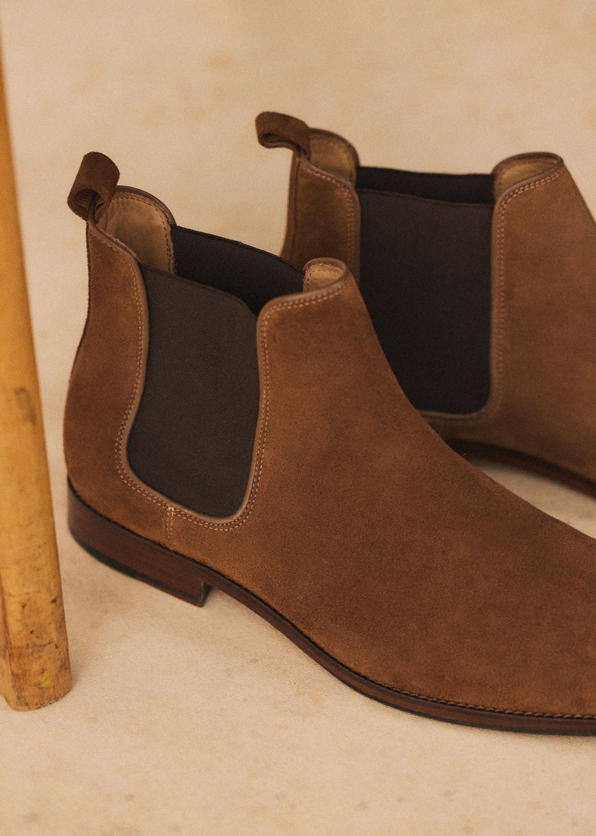 Bottines Chelsea Woody - Daim Camel