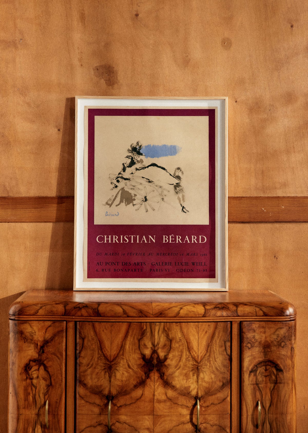 Affiche Galerie Weill, Christian Bérard, 1960 - 56,5 x 71,5 cm