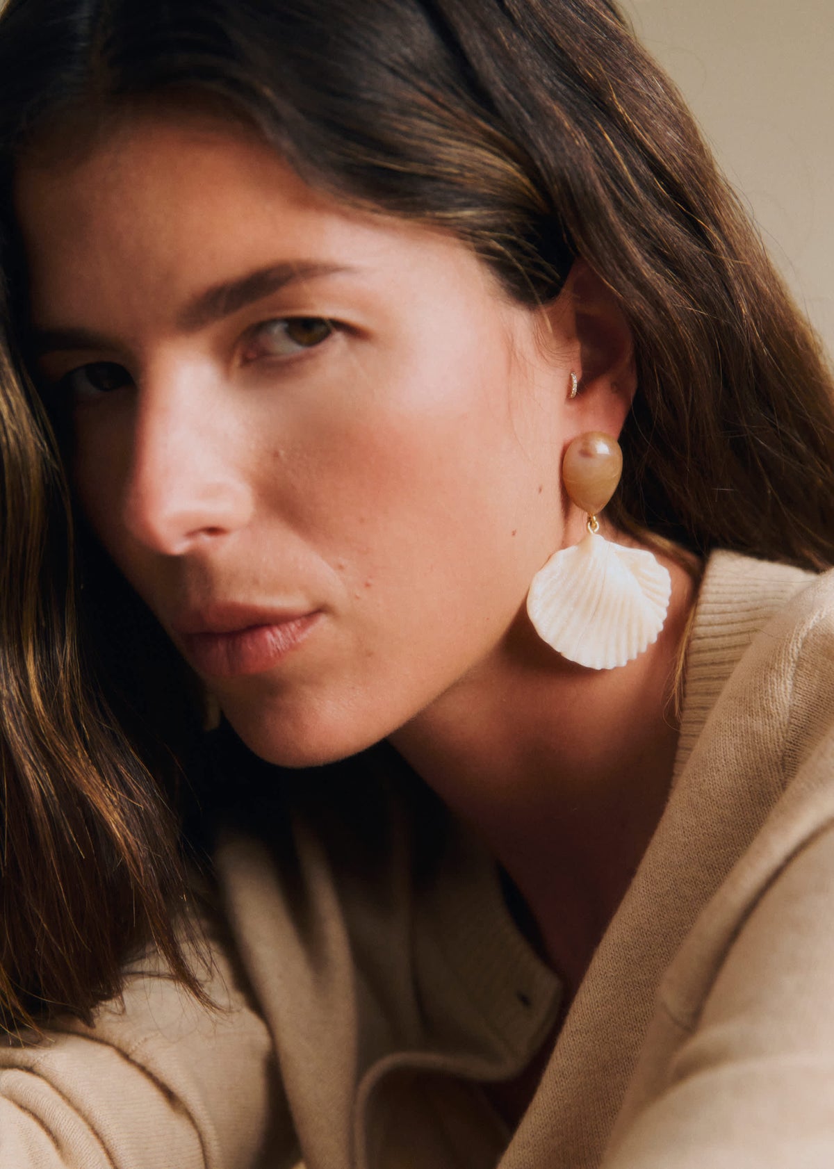 Boucles d'oreilles Isla - Ecru Multi