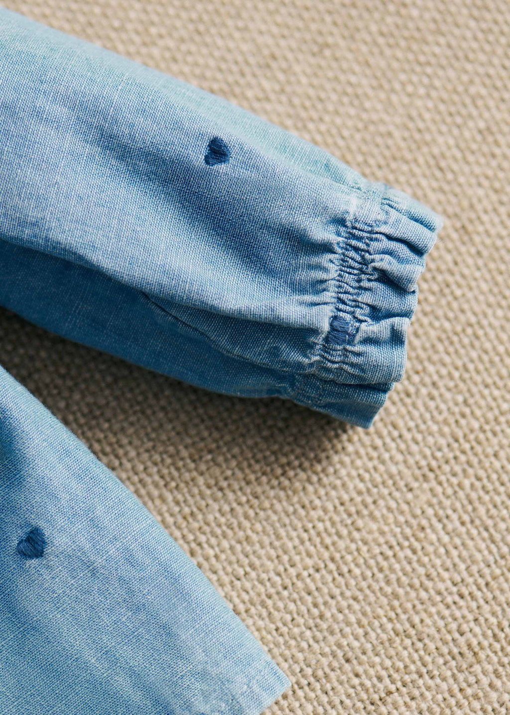 Blouse Adeline - Chambray Coeur Brodé Marine