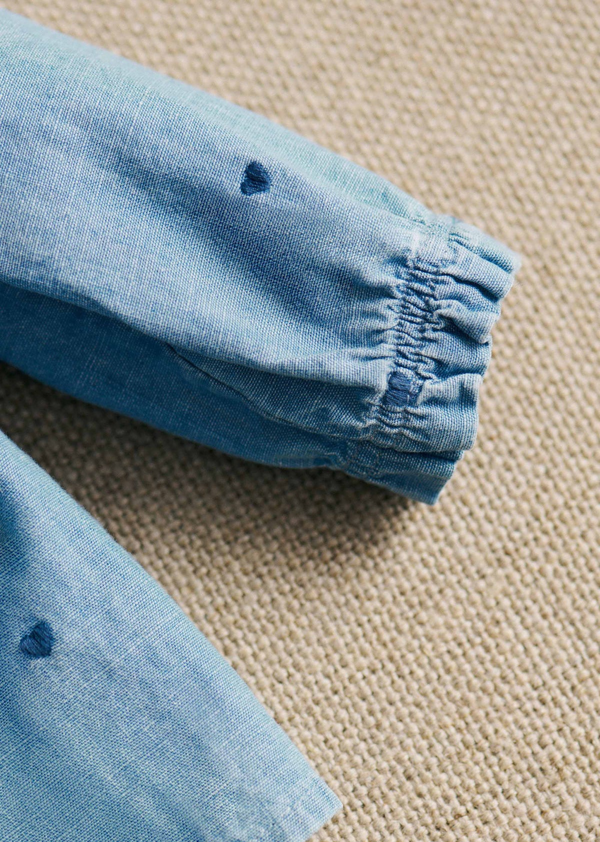Blouse Adeline - Chambray Coeur Brodé Marine