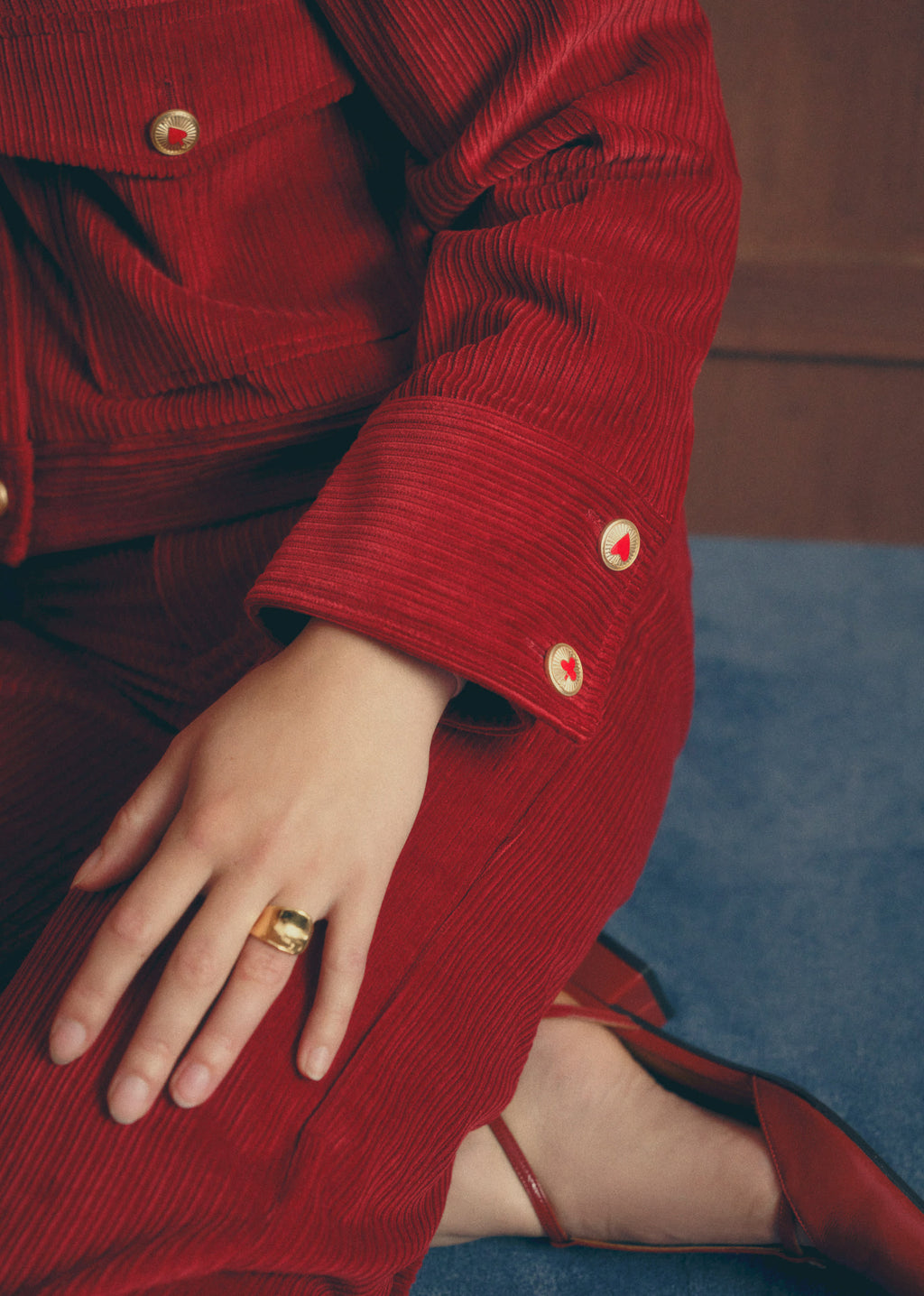 Veste TERRY - Sézane x Antoinette Poisson - Velours Rouge