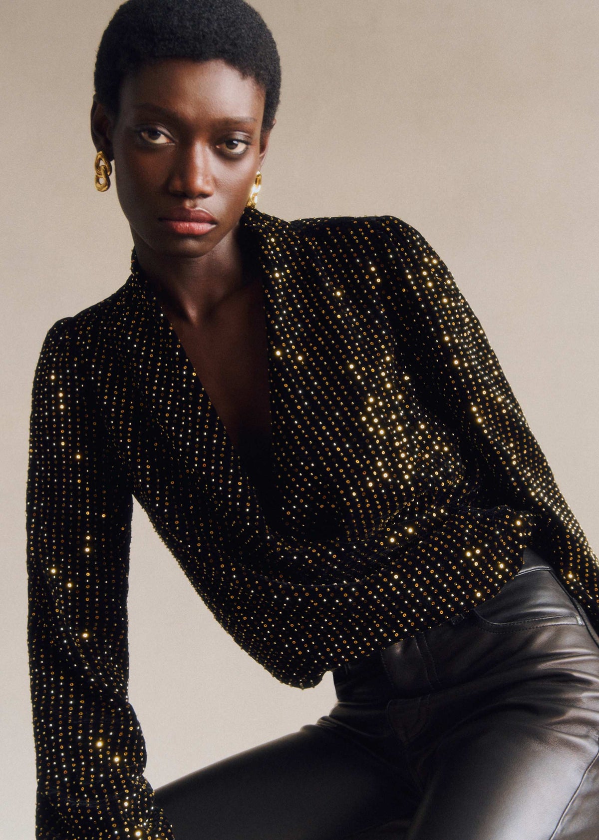 Blouse Abelita - Noir Doré