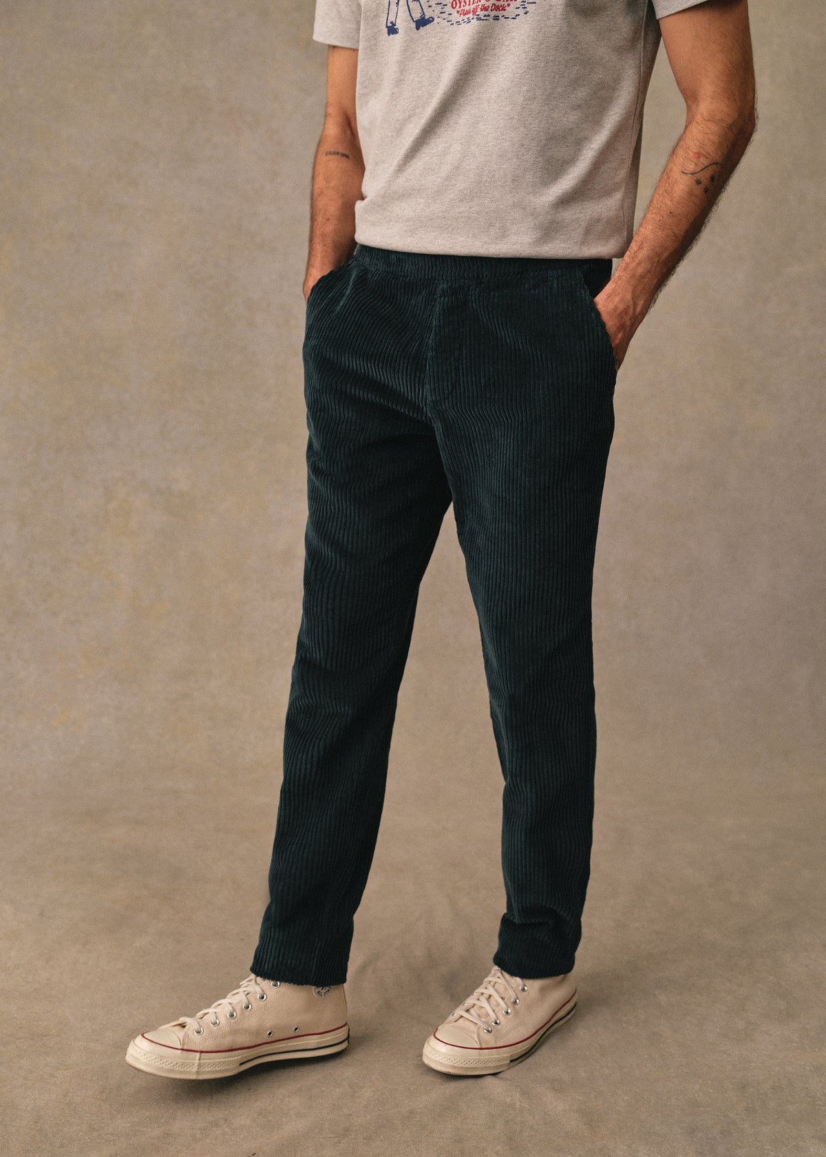 Pantalon Danny Velours - Vert Foncé