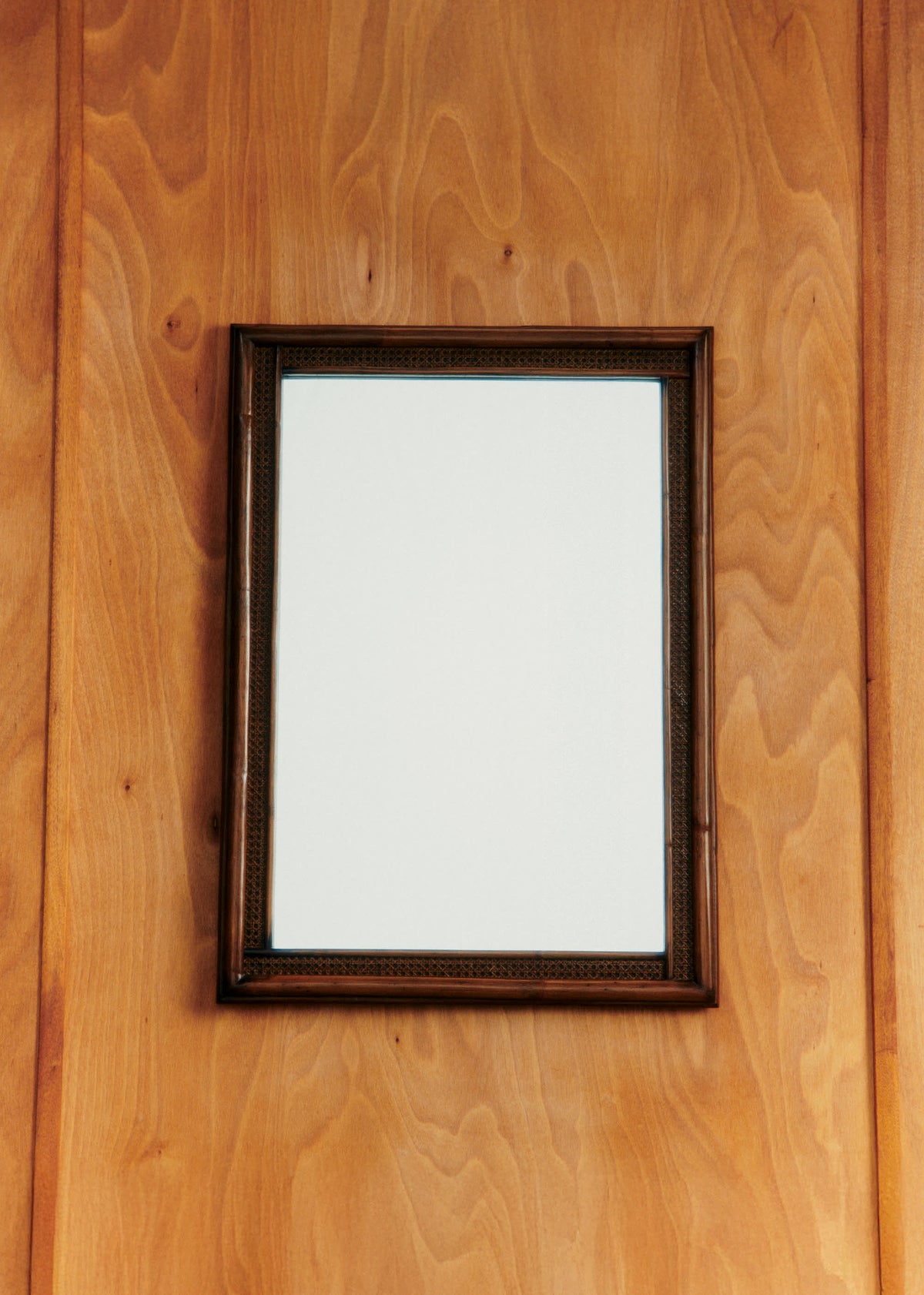 Miroir rotin vintage design américain - Rotin