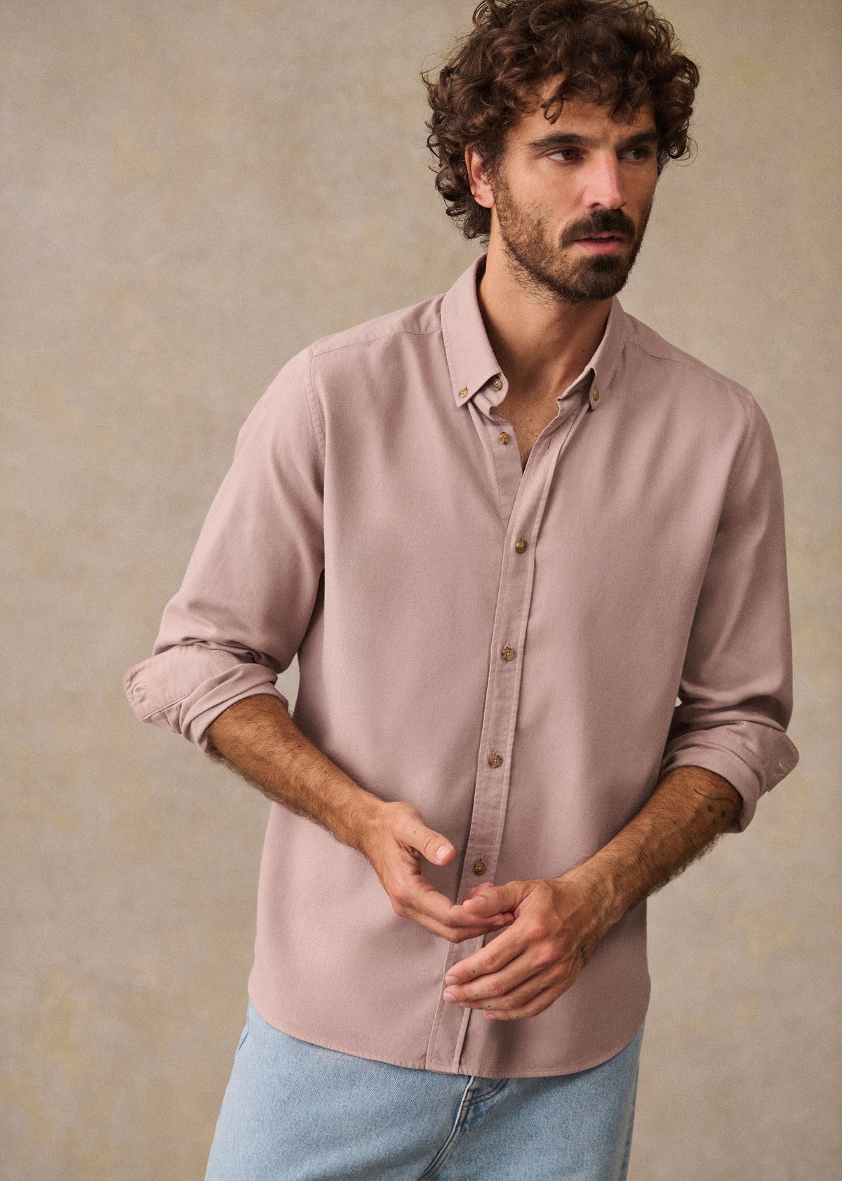 Chemise Arist Flanelle - Vieux Rose