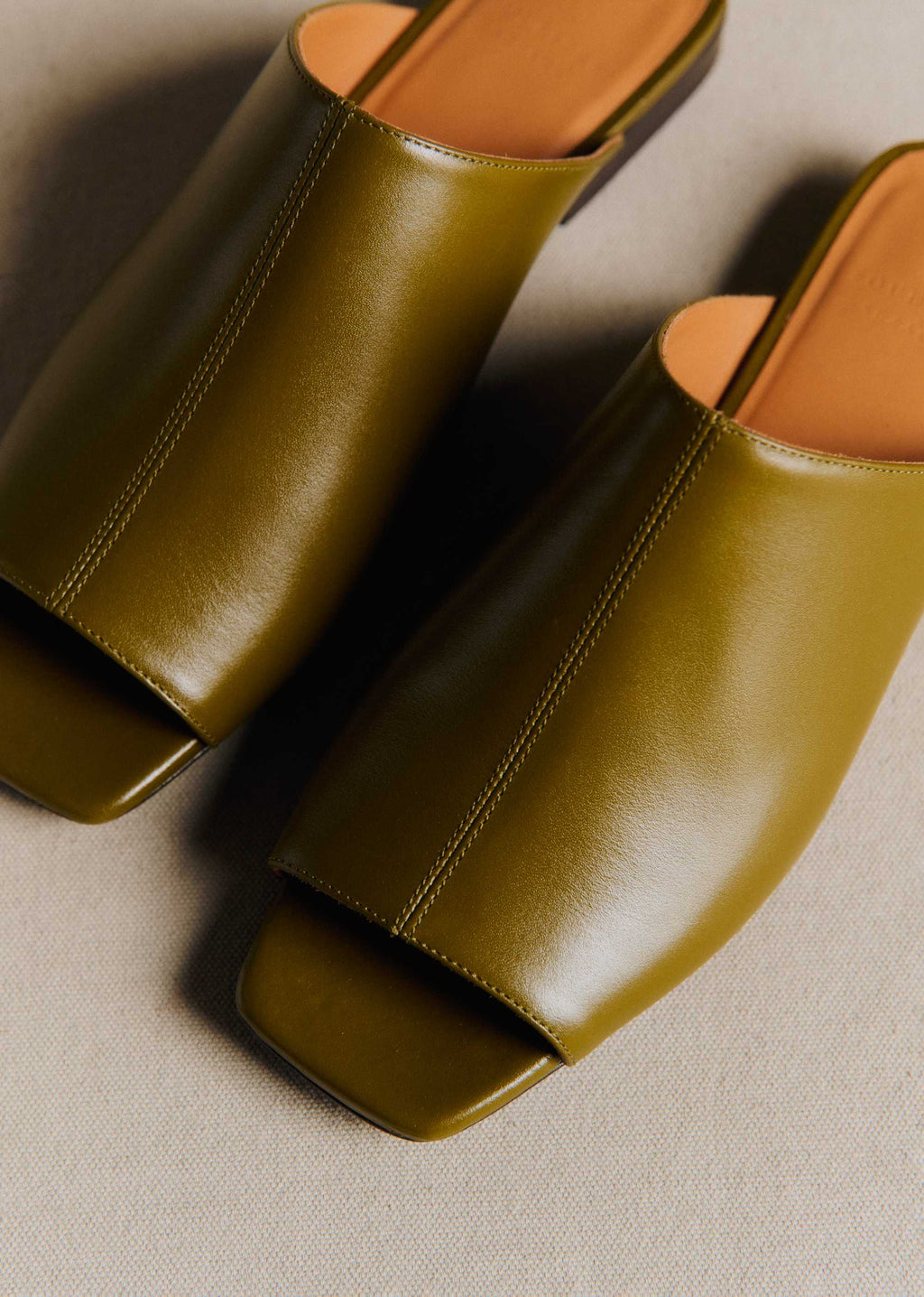 Mules Low Bruna - Vert Lisse