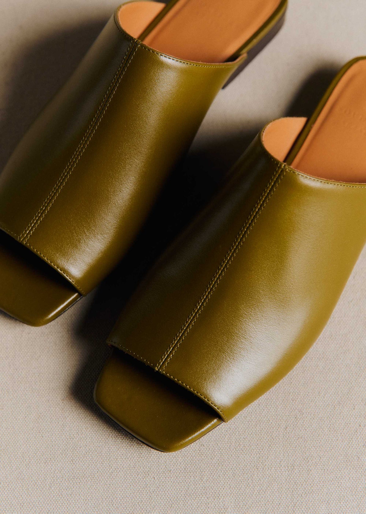 Mules Low Bruna - Vert Lisse