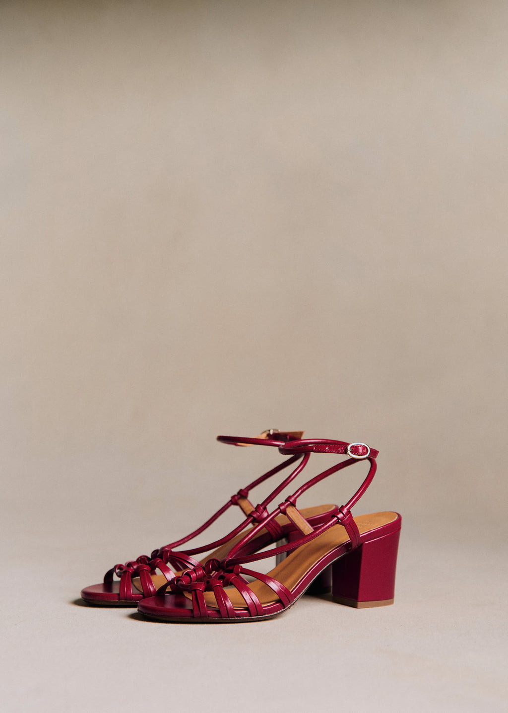 Sandales Gloria - Cerise Lisse