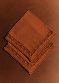 Set de 2 serviettes brodées - Terre De Sienne