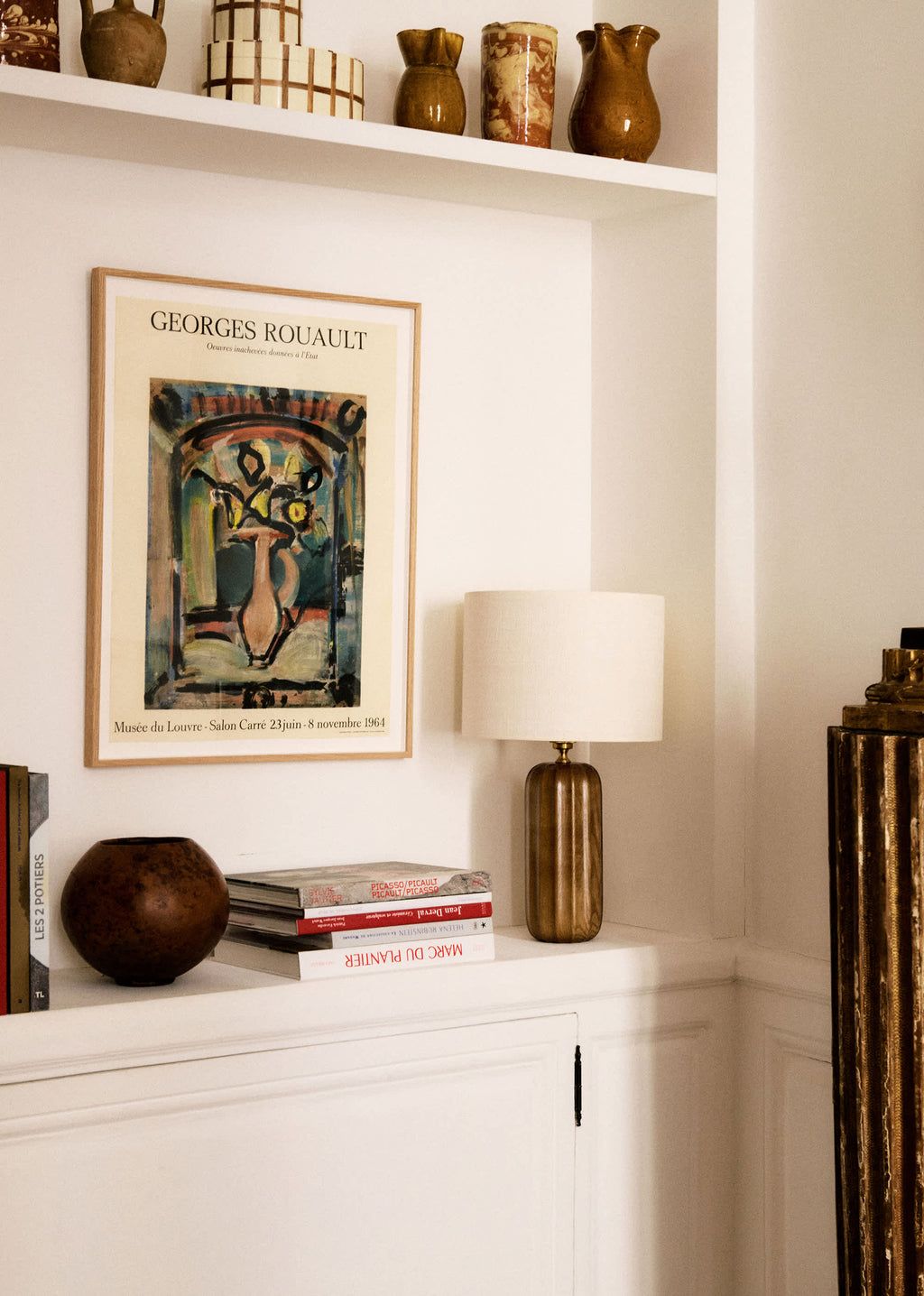 Lampe Traviata - Bois - Abat-jour Dolce - Jute Écru