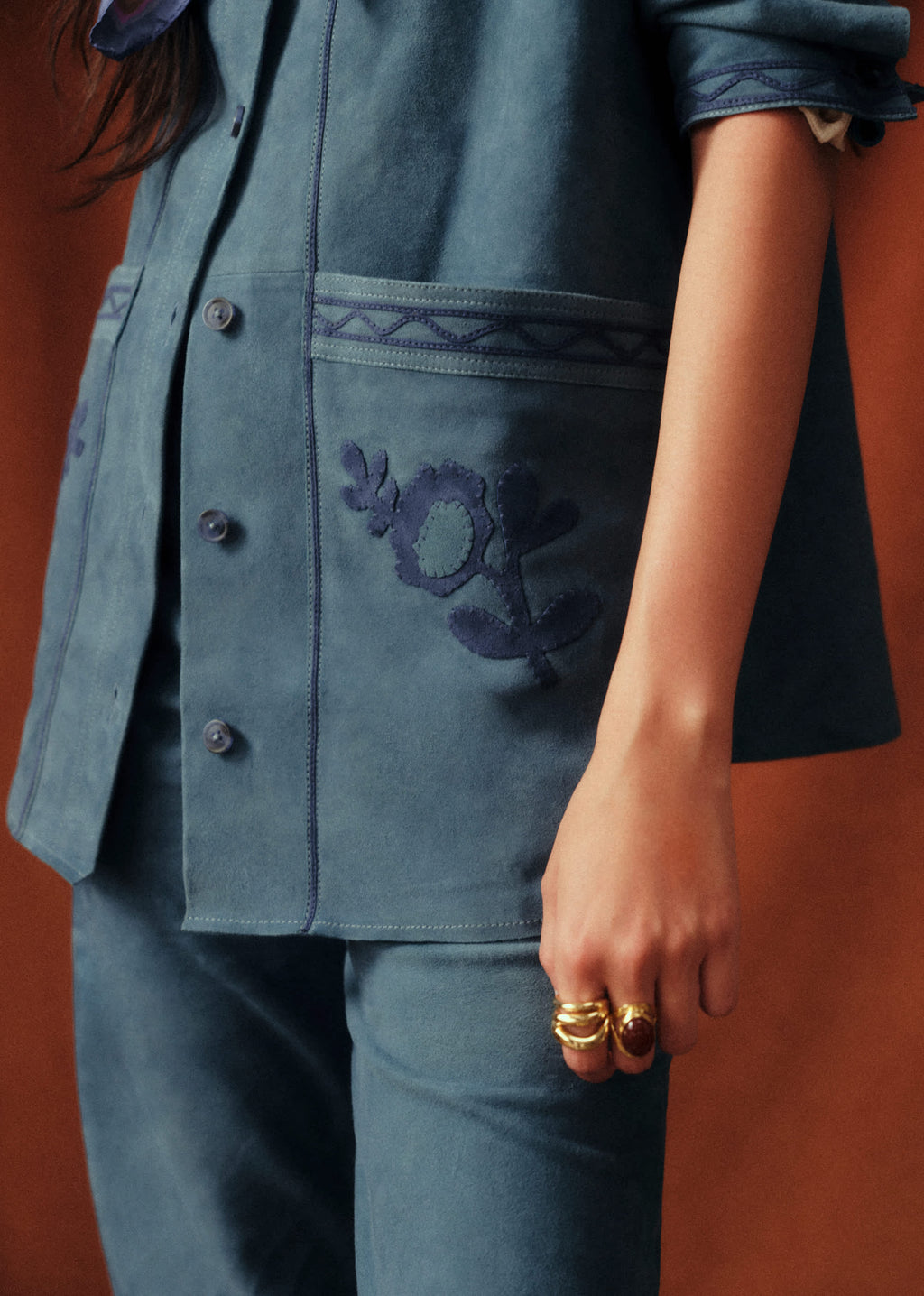Veste Will - Sézane x Baziszt - Bleu Vintage