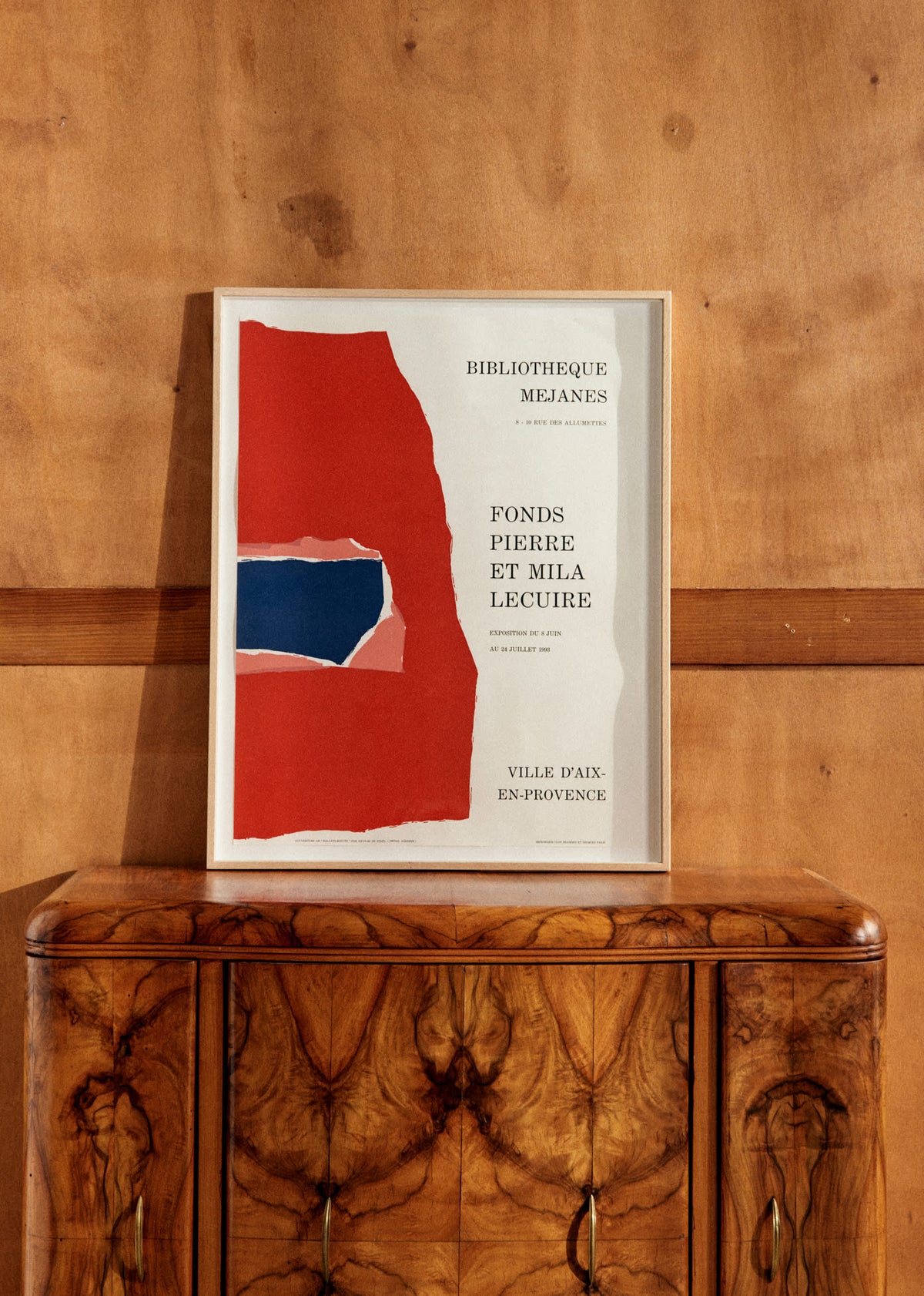 Affiche Bibliothèque Mejanes, Fonds Pierre et Mila Lecuire, 1993 - 56 x 71 cm