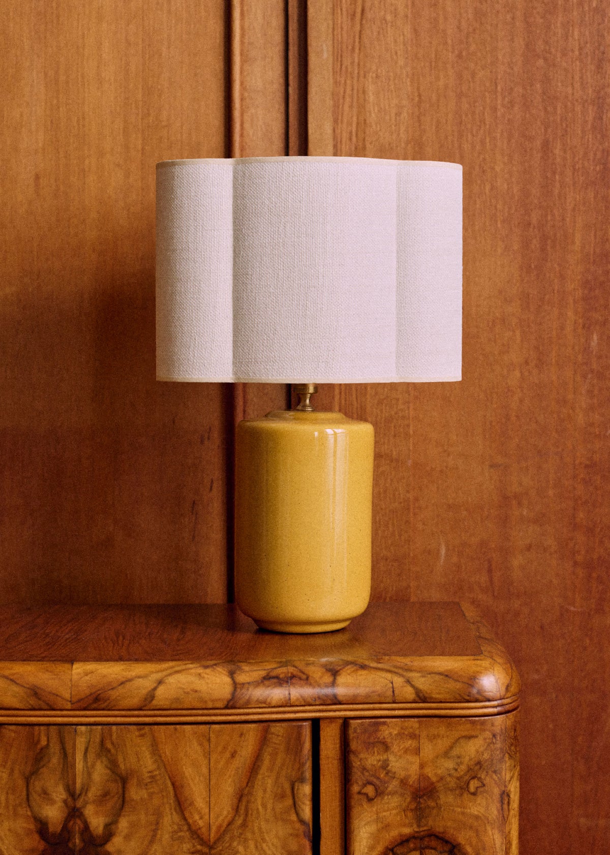 Lampe Mezzo - Safran - Abat-jour Boléro - Jute Écru