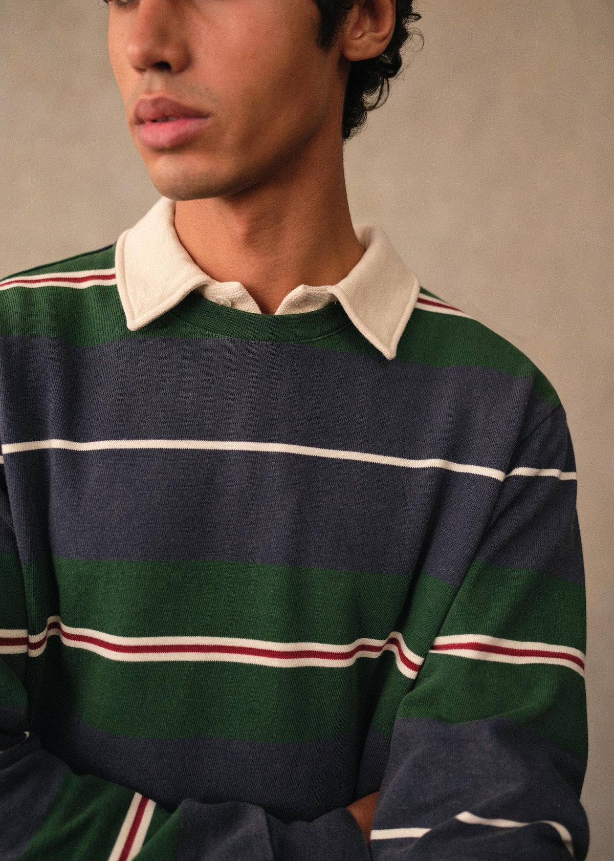 T-Shirt Pedro - Rayures Vert / Marine / Bordeaux