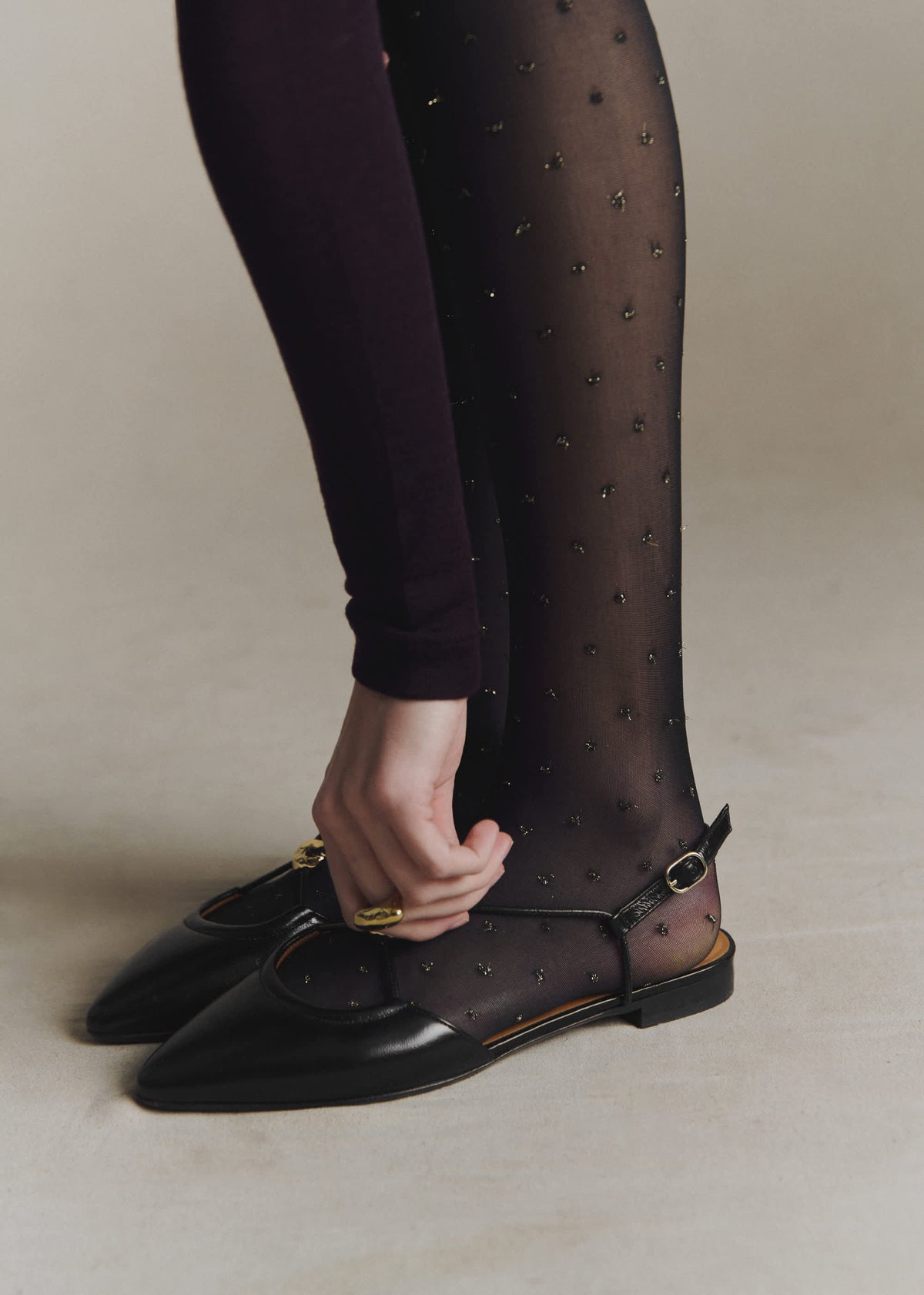 Collants - Plumetis Doré / 40D