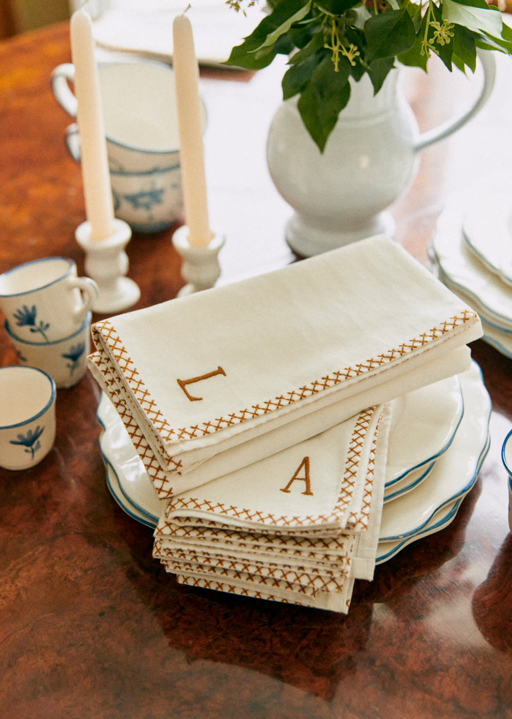 Serviette Monogramme - lettre A