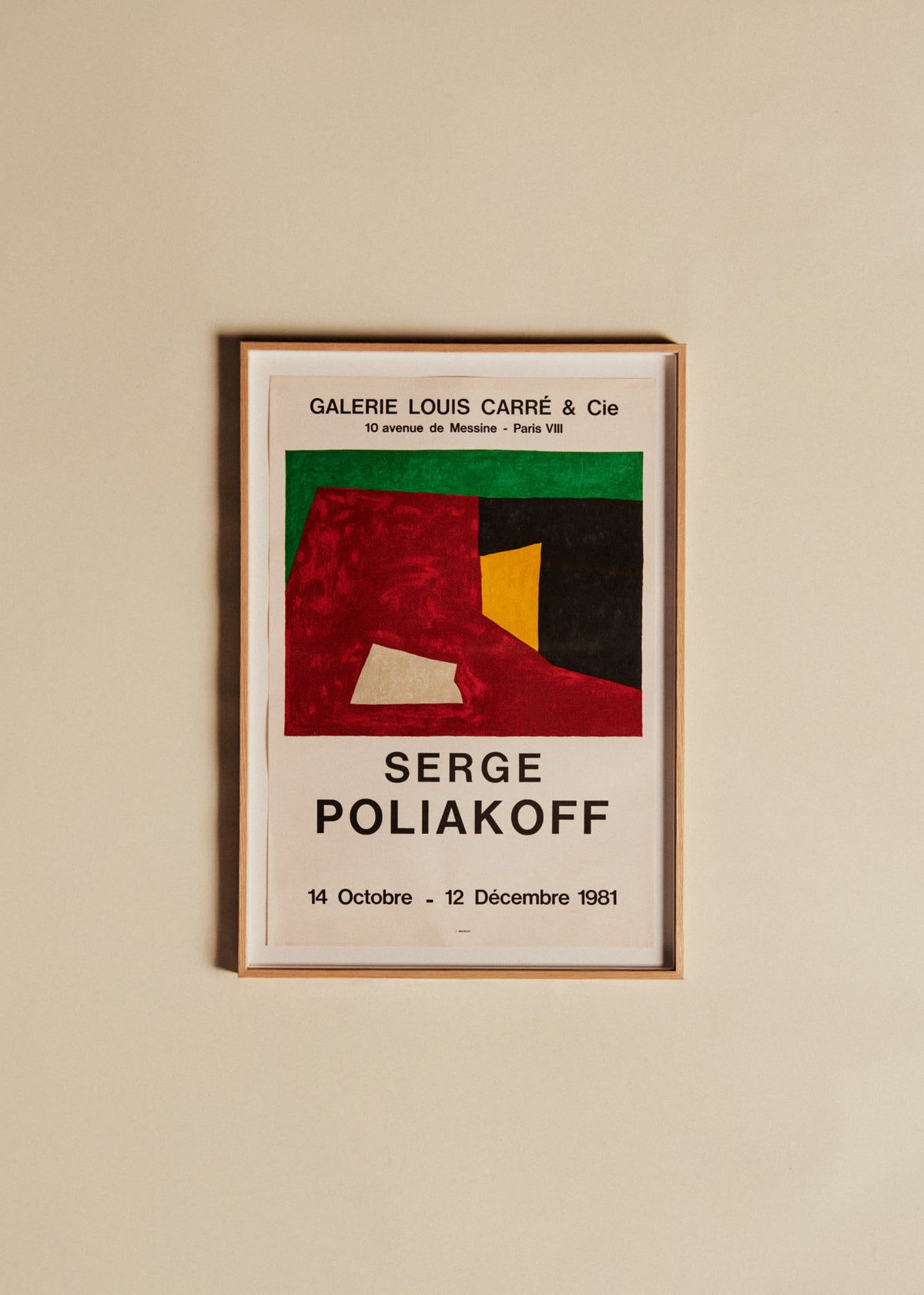 Affiche Galerie Louis Carré, Serge Poliakoff, 1981 - 49,5 x 70,5 cm
