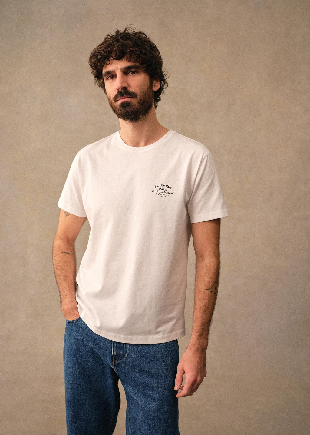 T-Shirt Le Bon Café Paris - Blanc