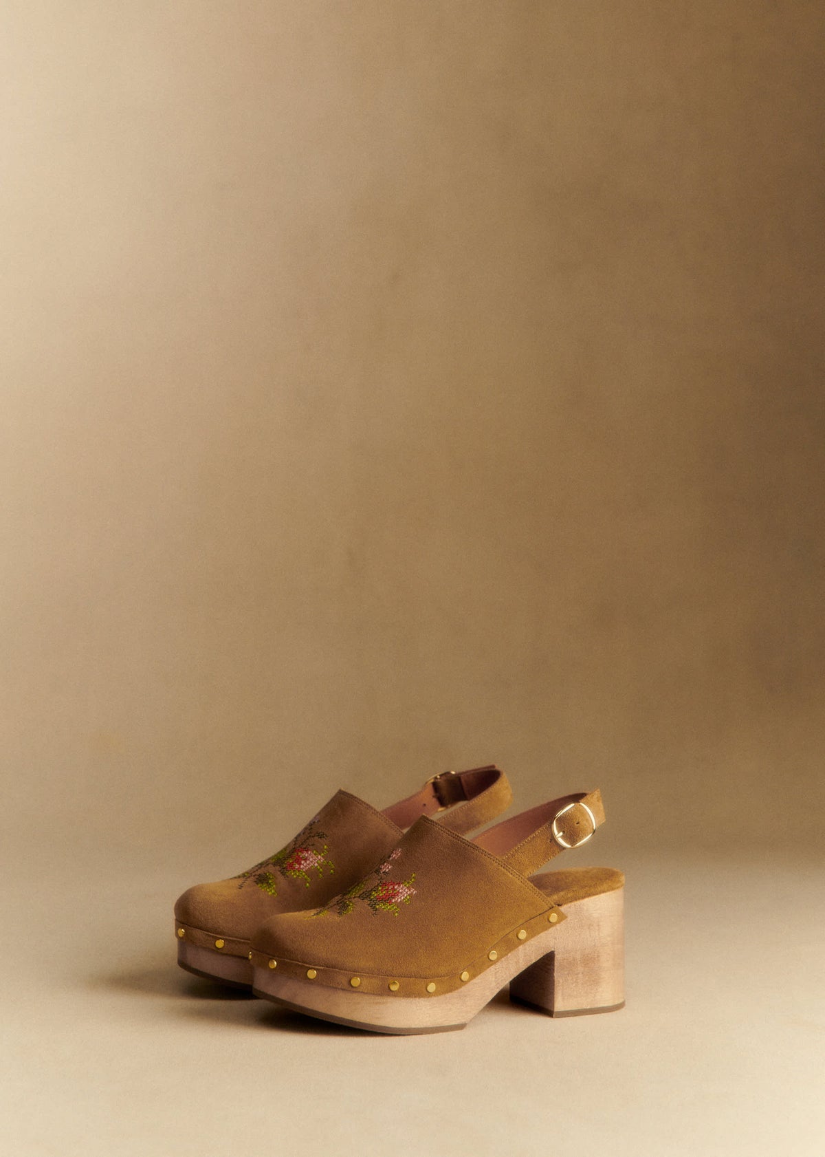 Sabots Doreen - Sézane x Baziszt - Beige Broderie