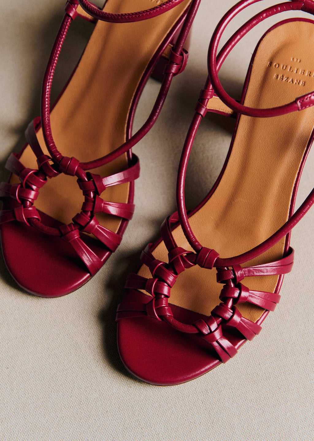 Sandales Gloria - Cerise Lisse