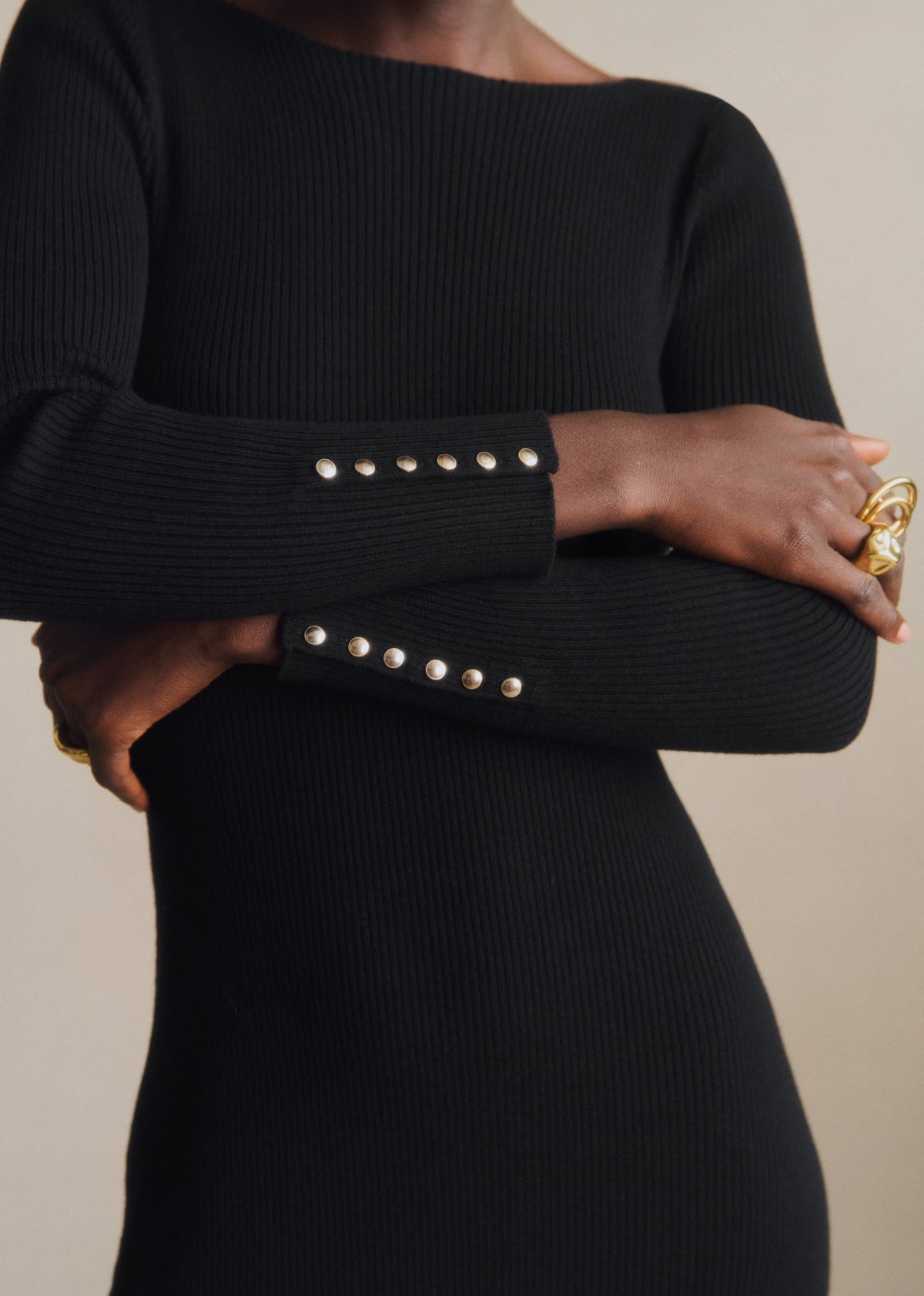 Robe Vivianne - Noir Doré