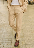 Pantalon Kale - Beige Rayures Fines Marron