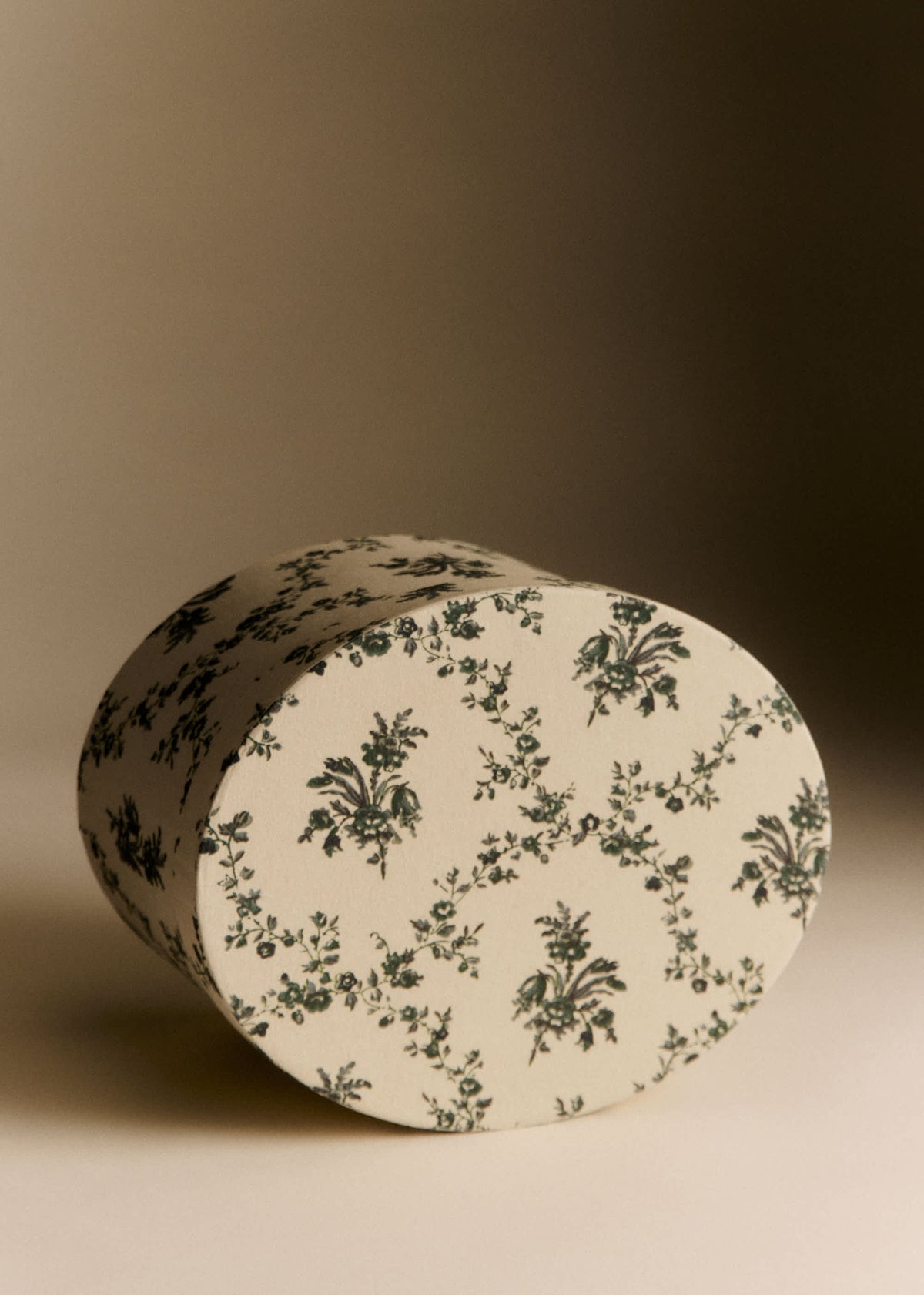 Boîte rangement ovale - Imprimé Croisillons Bleu