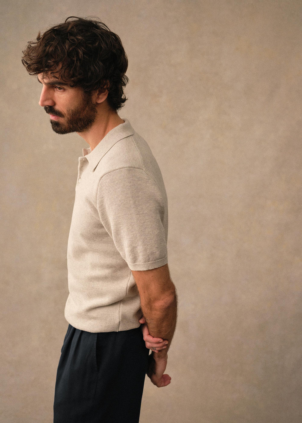 Polo Maille Sawyer - Gris Chiné