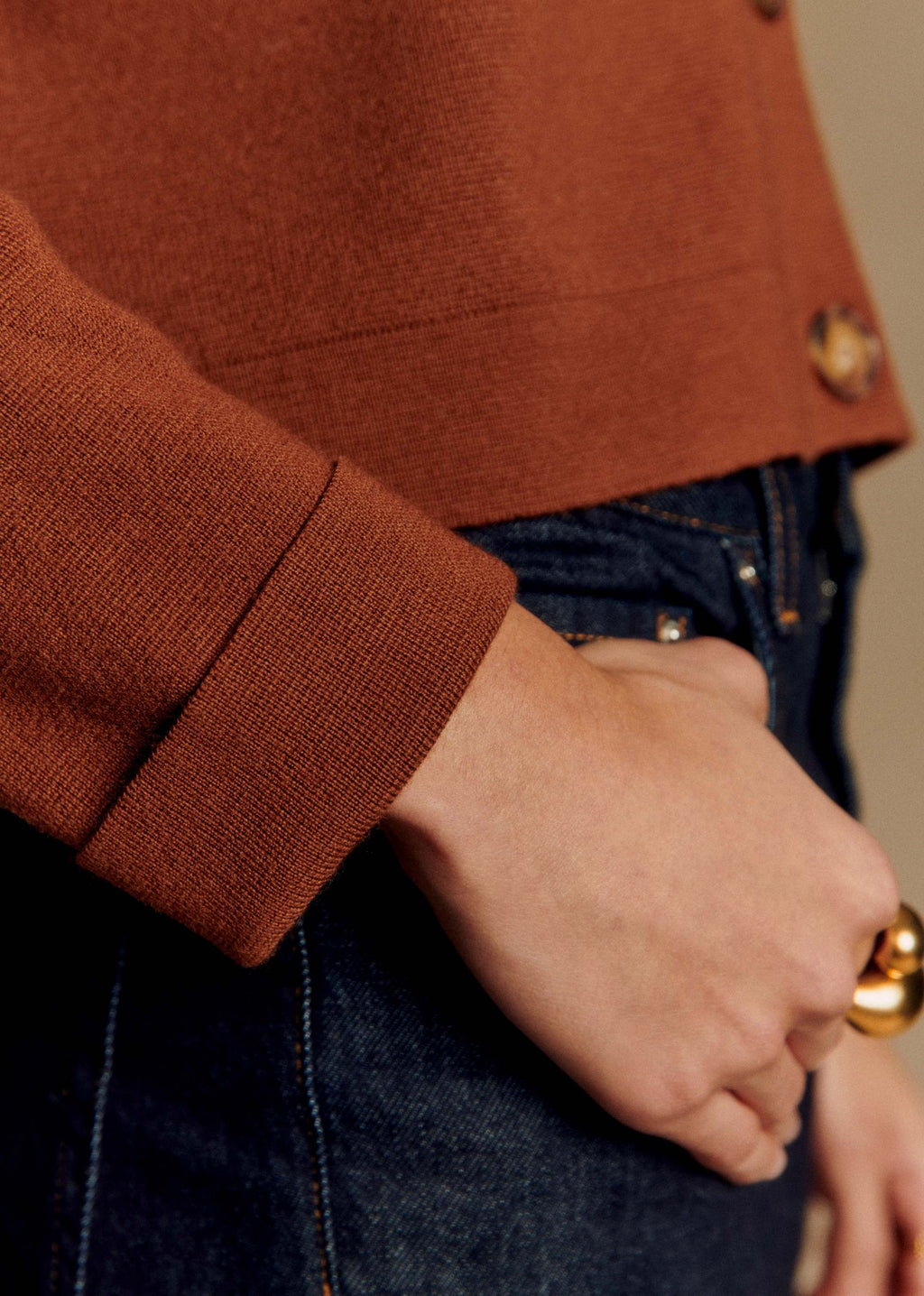Gilet Betty - Noisette