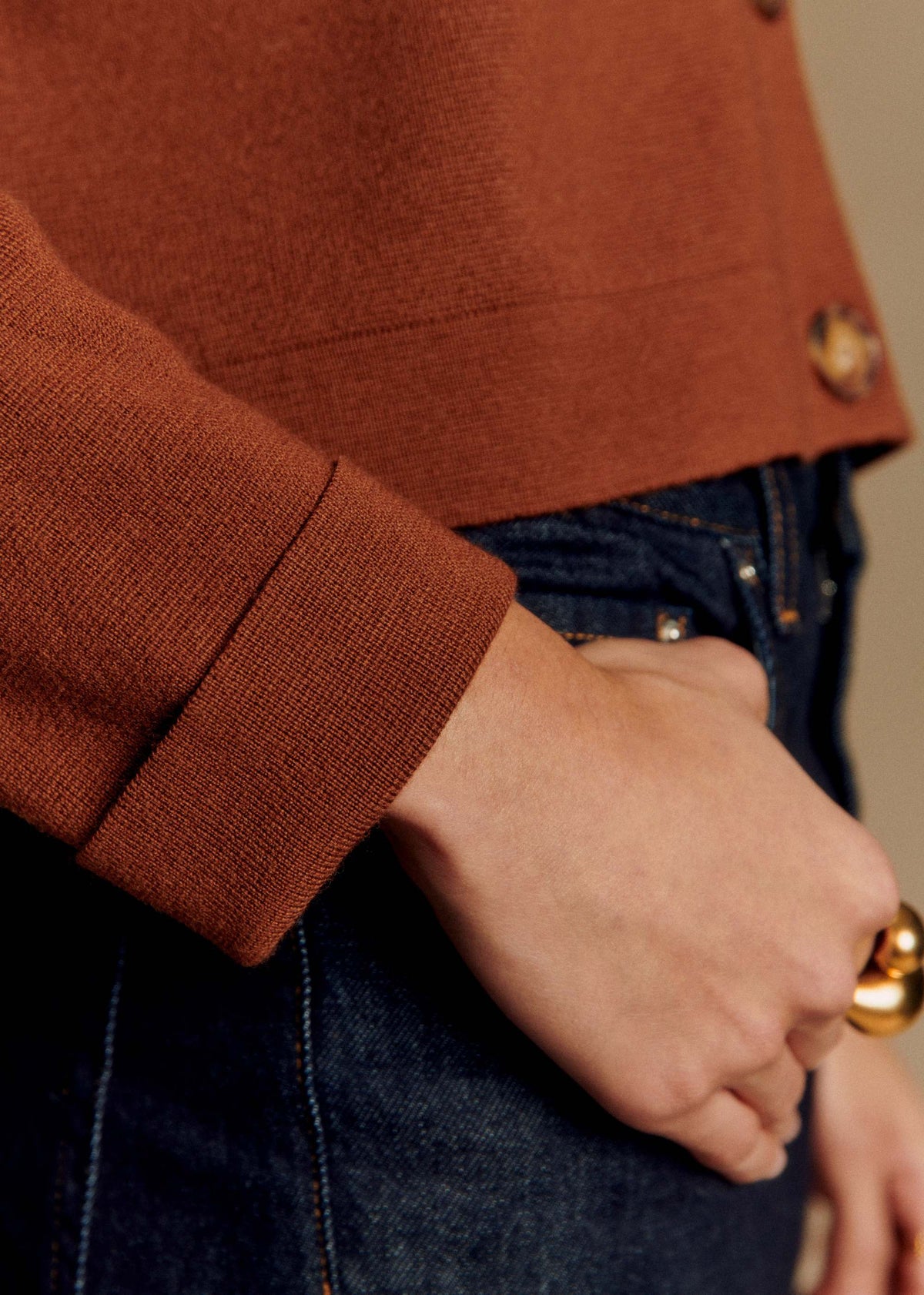 Gilet Betty - Noisette