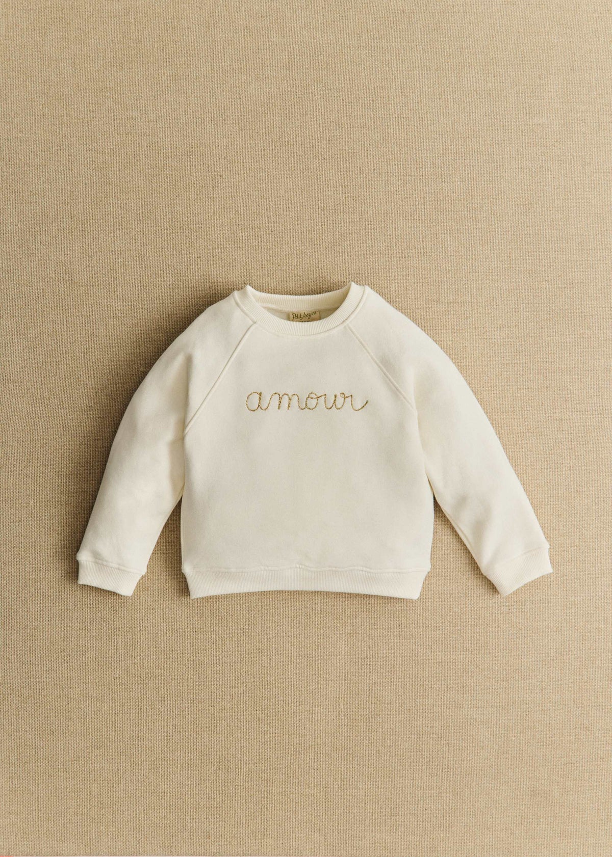 Sweat-Shirt Tommy Amour - Ecru/Doré