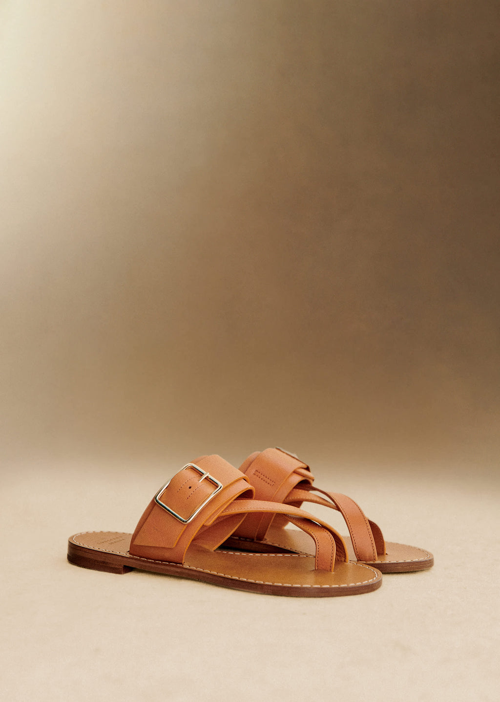 Sandales Low Freya - Miel Lisse Héritage