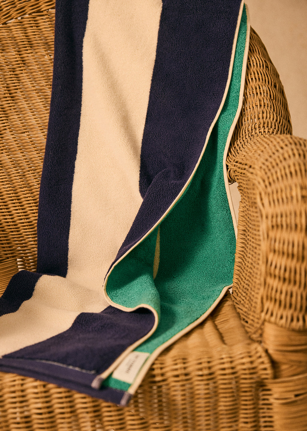 Serviette de Plage Positano - Marine / Vert