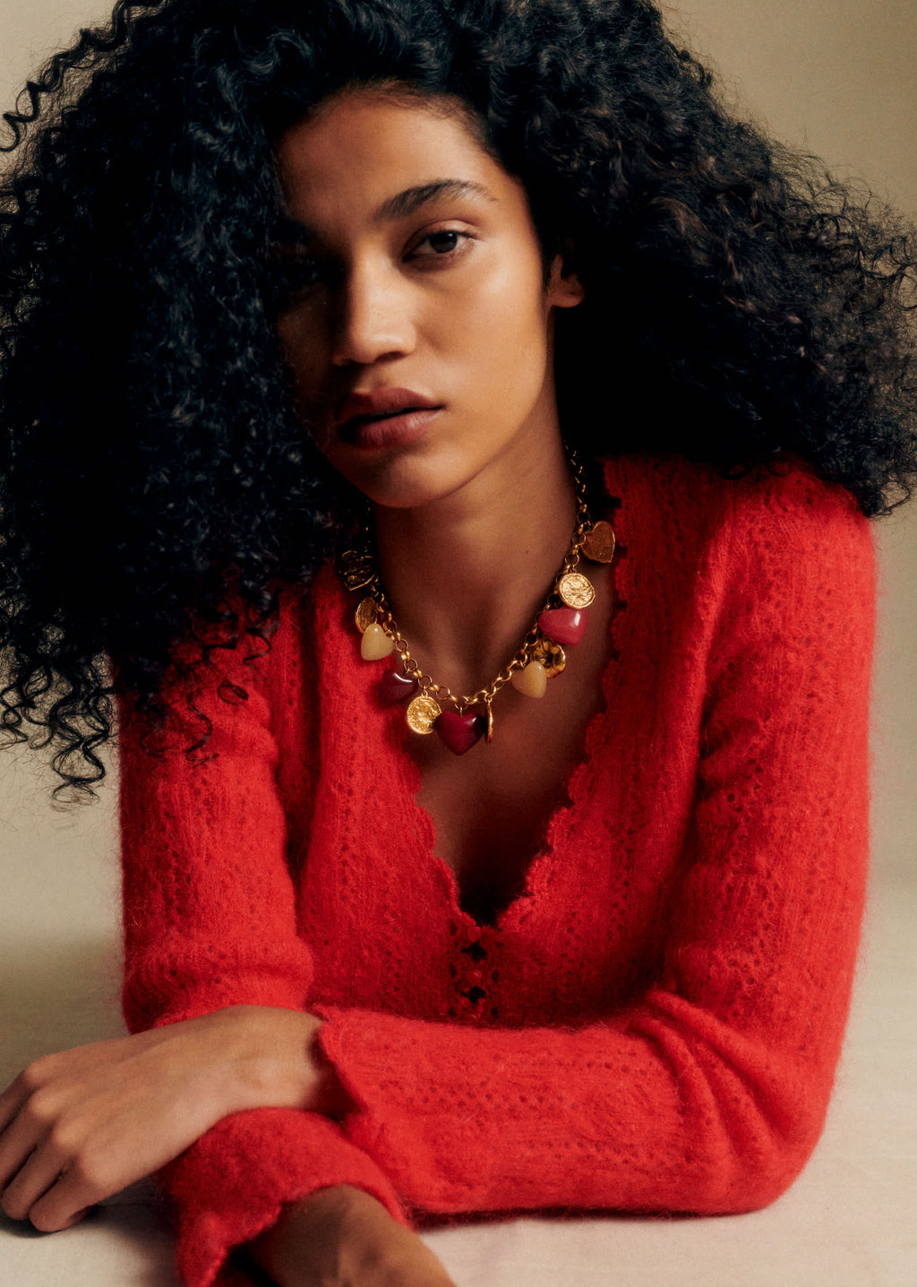 Collier Esmée - Rouge Multi Doré