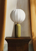 Lampe Traviata - Vert Olive - Abat-jour Sonate - Écru