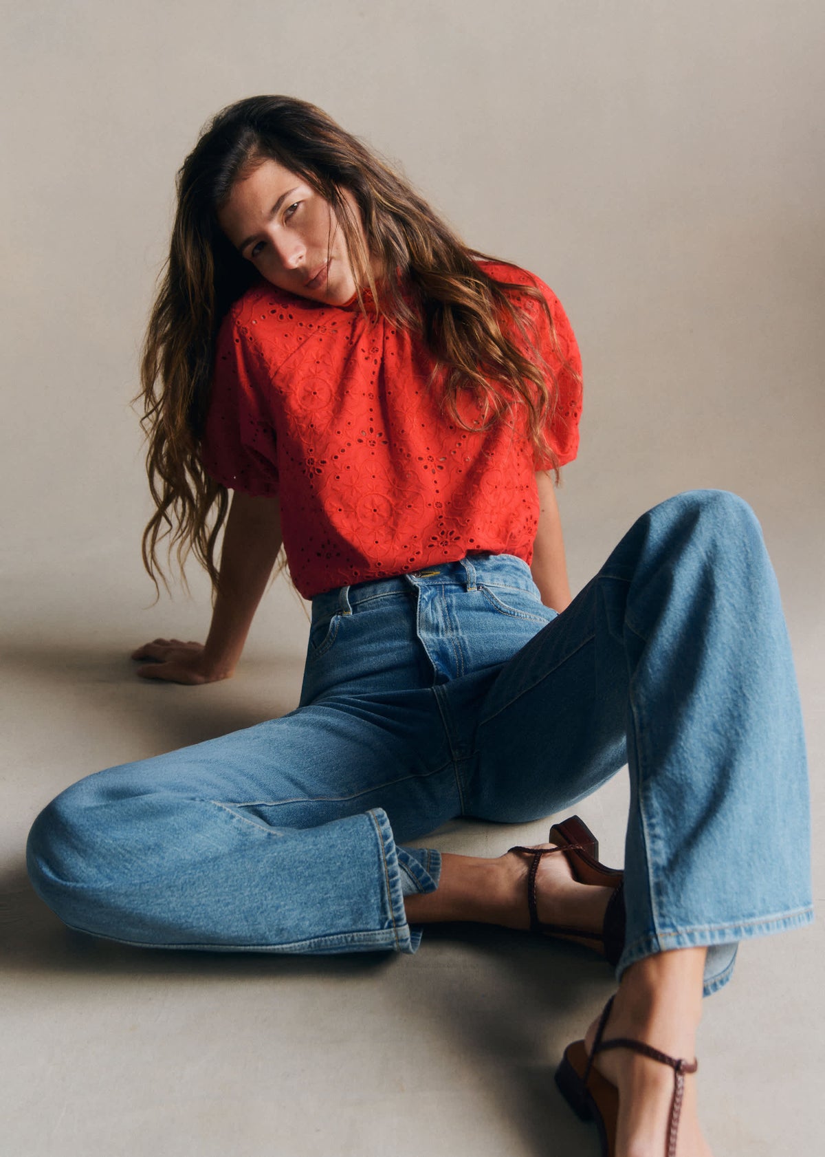 Blouse Shaily - Rouge Coquelicot