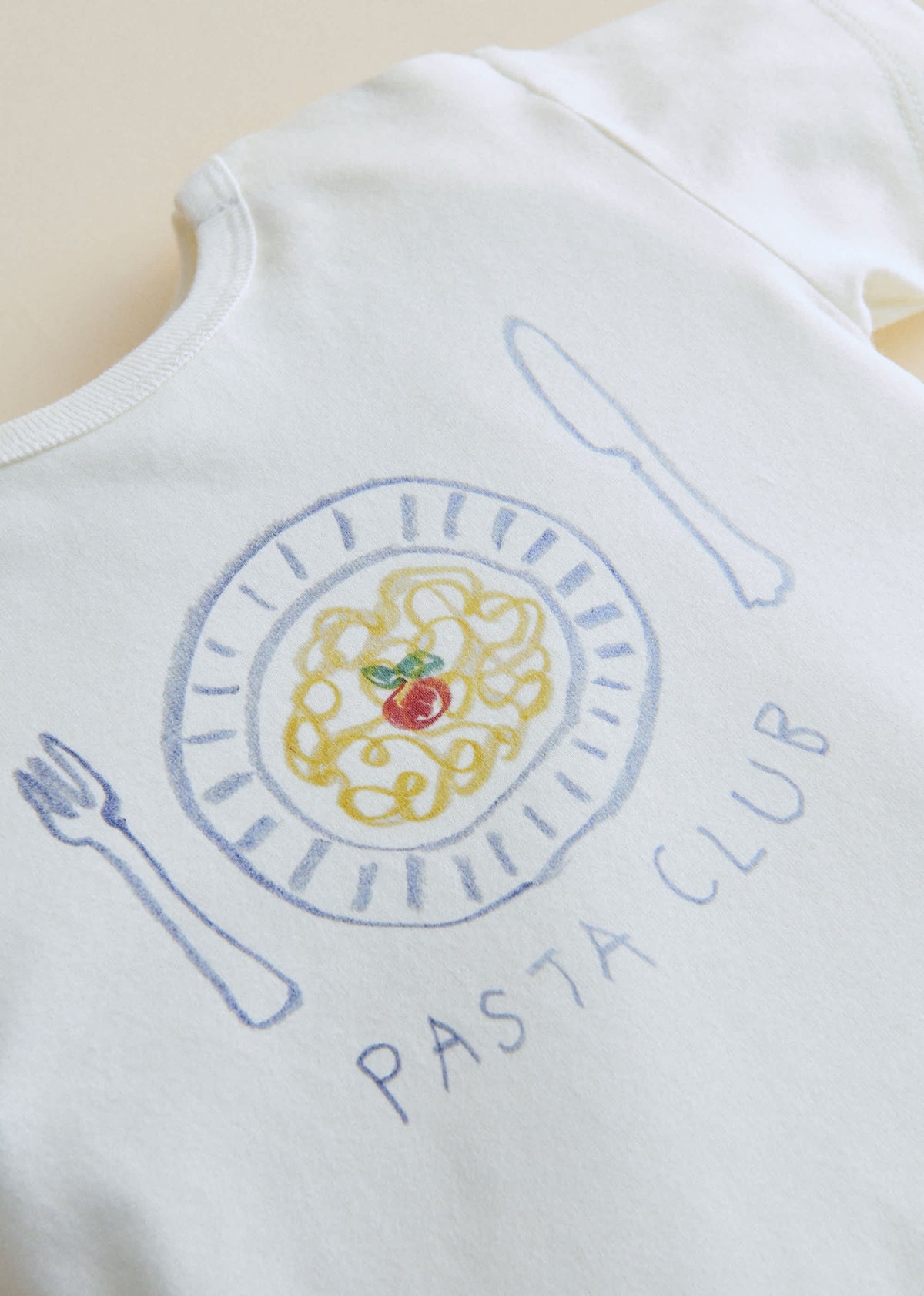 T-Shirt Pasta Club - Ecru