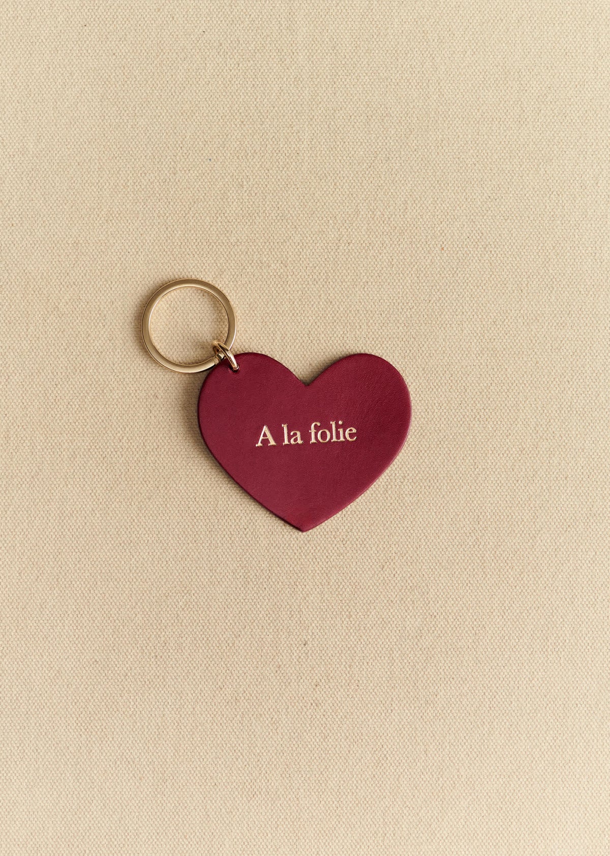 Porte-clé Coeur - Rouge "A la folie"