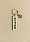 Porte-clé mot - Vert "Chance"
