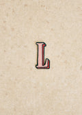 Ecusson Rose - Lettre L - Rose