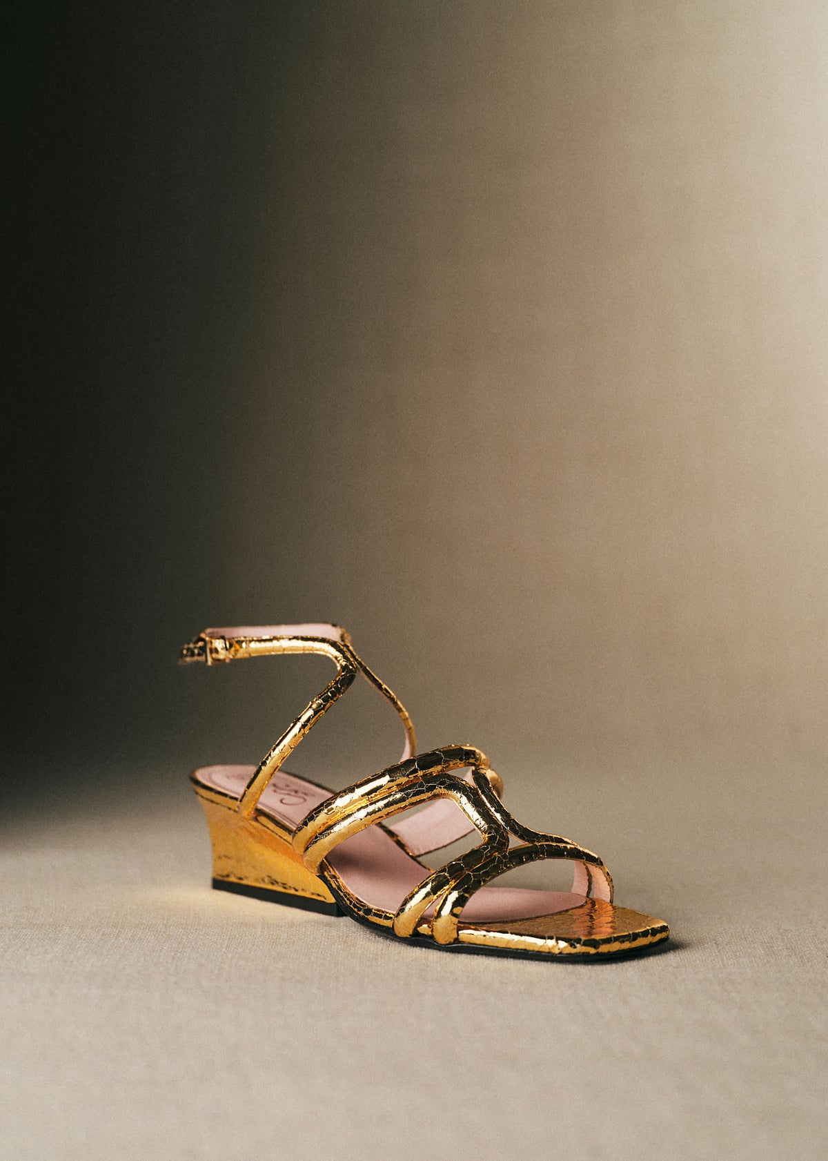 Sandales Anna - CFM Souliers x Editions Sézane - Serpent Doré