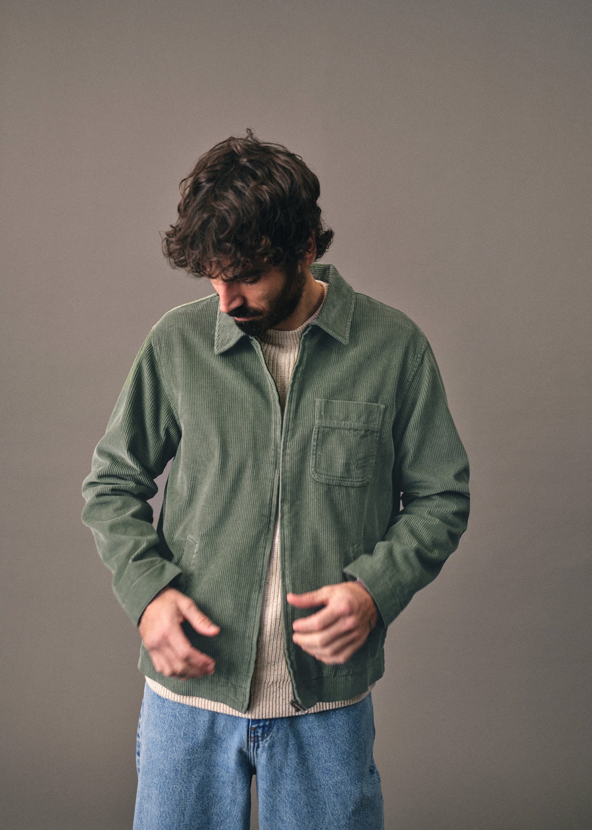 Veste Benson Velours Côtelé - Vert