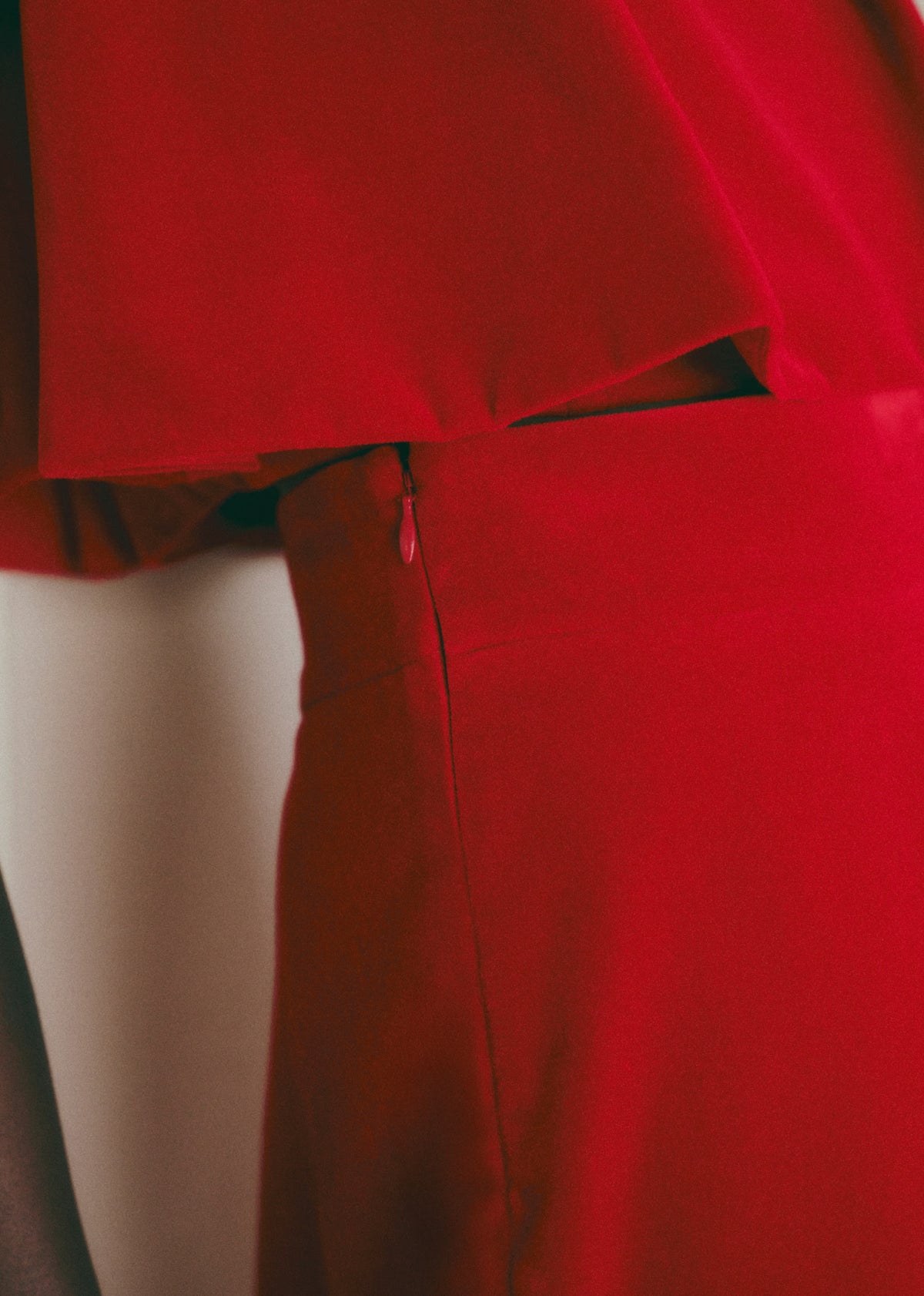 Jupe SORIA - Velours Rouge