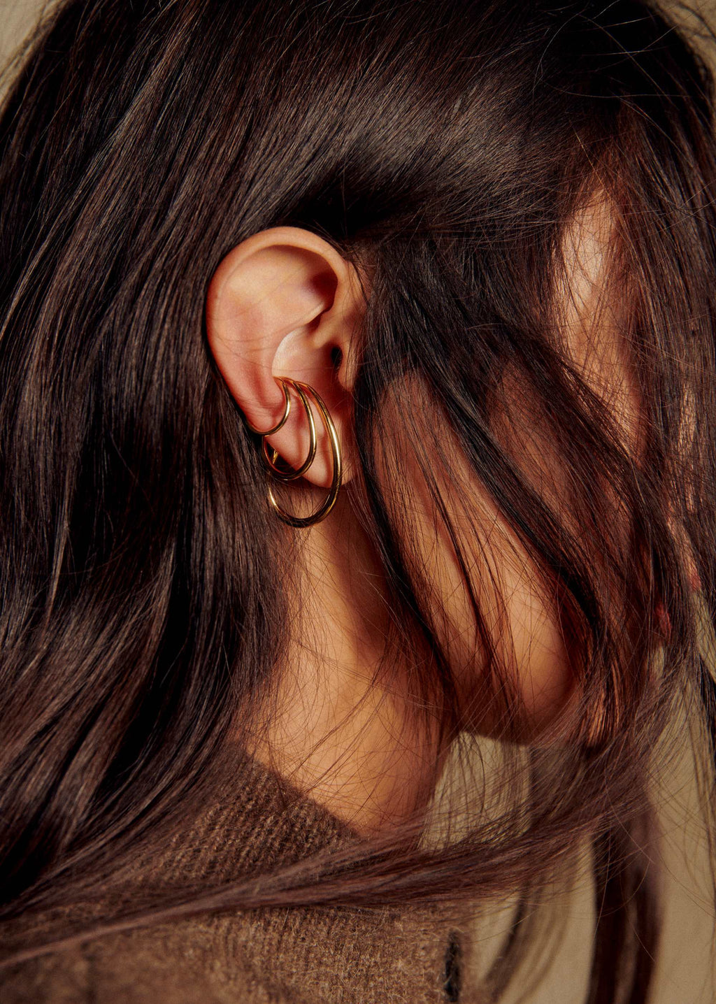 Ear cuff Dua - Doré