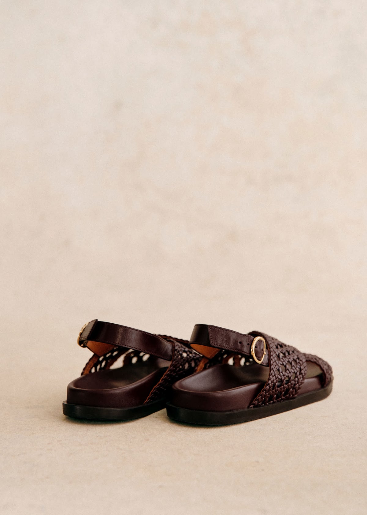 Sandales Low Tilda - Chocolat Lisse Tressé