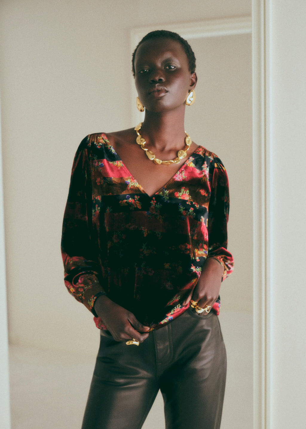 Blouse Galeo - Patchwork Bouquets