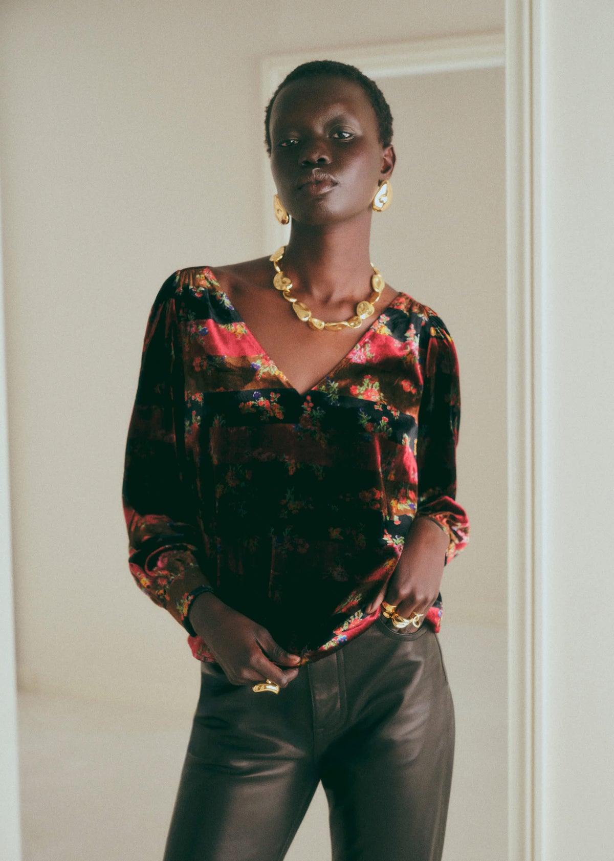 Blouse Galeo - Patchwork Bouquets